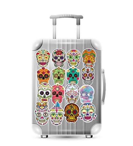 ZYTC Sugar Skull Stickers Colored Cartoon Graffiti Laptop Stickers Decal for Luggage Skateboard Helmet Car Motorcycle Bike (50 Pack)