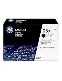 HP 05 X (CE505 X D) Black High Yield Original LaserJet Toner Cartridge, 2 unidades)