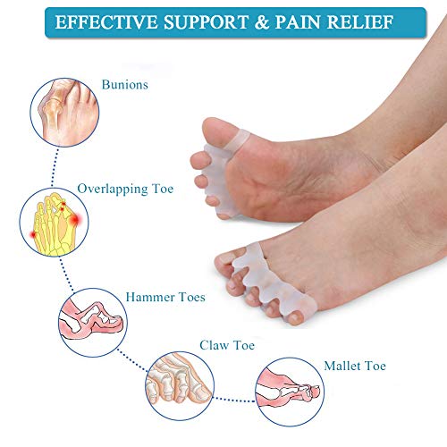 image for Feeke 8PCS) Bunion Corrector, Toe Straightenen,Gel Toe Separator, Toe 