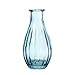 V-More Light Blue Glass Bottle Flower Bud Vase Bubble Rib Hobnail 5.6-inch Tall for Home Decor Party and Celebration (Set of 3)
