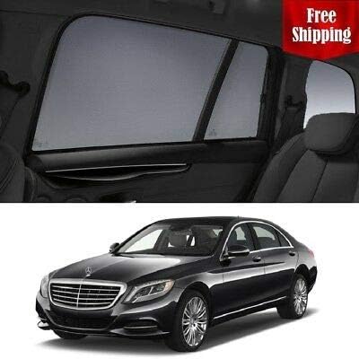 Magnetic Car Window Shades for Mercedes-Benz S-Class 2014-2018 W222 Rear Car Window Sun Blind Sun Shade Mesh