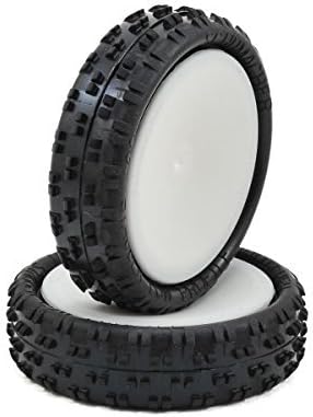 Schumacher "Stagger Rib" Pre-mounted 2.2" 2WD Front Tires (White) (2) (Yellow)
