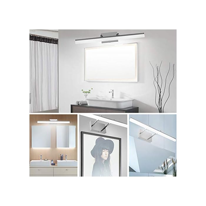 LEDMO Modern LED Bathroom Vanity Lights Retractable Cool White 6000K