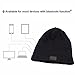 Momoday Bluetooth Beanie Knitted Winter Warm Music Unisex Hat Cap with Bluetooth Headphone Microphone for Hands Free Talking Winter Sports Fitness Gym Jogging Camping (Black1)