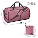 Canway 65L Travel Duffel Bag, Foldable Weekender Bag with Shoes Compartment for Men Women Water-proof & Tear Resistant