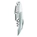 True Sommelier Waiters Corkscrew Wine Opener, Stainless Steel with Built-in Bottle Opener and Sharp Foil Cutter for Bartenders, Home Bar, Kitchen, Travel, Gifts for Wine Lovers, Set of 1, Silver