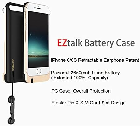 iPhone 6/iPhone 6S EZtalk battery case, Apple MFI Certified-[Lifetime Warranty] 2650mAh for iPhone 6/6S Ultra Slim Battery Case(4.7 Inches) / iPhone 6/6S Charger Backup Power Bank (Aspen White)