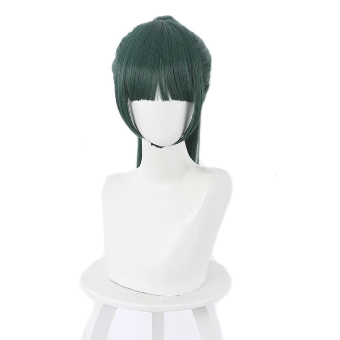 Dark Green Ponytail Long Cosplay Wig Perfect for Adult Women Halloween Cos Anime Role Play Party Replacement Wig Heat Resistant Synthetic Hair — image 1