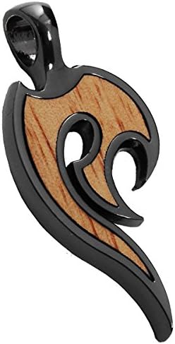 Bico Australia Lion Mane Pendant in Gunmetal with Rosewood