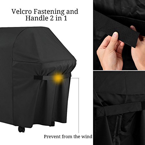 BOSSJOY Gas Grill Cover Large 60 Inch Heavy-Duty Waterproof Gas BBQ Grill Cover for Weber, Holland, Jenn Air, Brinkmann and Char Broil