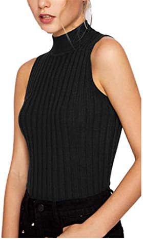 Maoning Women Summerr CasualKnit Sleeveless Tank Top Vest,Stretch Pullover Plain Slim Fit Sweater Tunic Blouse for Women