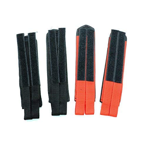 Pomeat Bike Pedal Straps, Bicycle Feet Strap Pedal Straps for Fixed Gear Bike, Black, Red, 2 Pairs