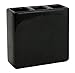 Kiera Grace Ceramic Toothbrush Holder, 5 by 5.25 by 2.25 Inch, Black