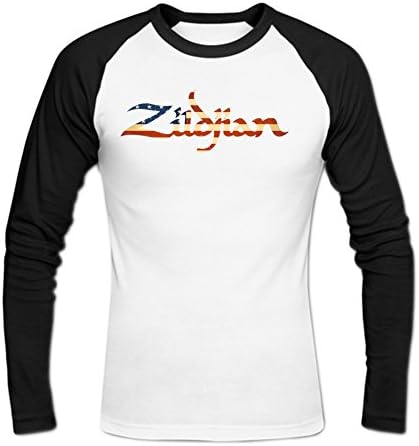 Men's Long-Sleeve Zildjian Baseball Tee Shirts By Sadytui M White
