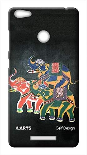 CelfiDesign Official Merchandise Three Wild Elephants Back Cover Case for Gionee F103 Pro (Multicolor)