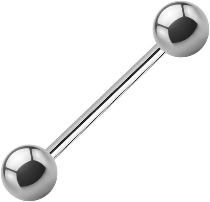 Treuheld Premium 28 Sizes & Lengths with 1.2 mm Eyebrow Bar – Balls Design Barbell Silver Surgical Stainless Steel…