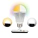 Texsens E27 9W 800LM LED Light Bulbs Dimmable With 2.4GHz Wireless Remote Control, Adjustable Color Temperature (Warm / Cool), Color Changing, Various Brightness Levels