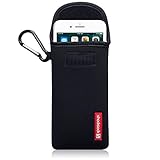 iPhone 8 Plus / iPhone 7 Plus Plus Case, Shocksock iPhone 8 Plus Neoprene Case - Impact Shock Resistant - Velcro Closure - Carabiner - Black