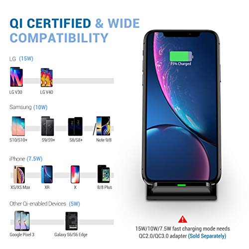 Seneo [2 Pack] 15W Qi-Certified Wireless Charger for LG V30/V40, 10W Fast Wireless Charging for Gala - //coolthings.us