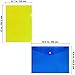 Supla 42 Pack 2 Types Poly Envelopes with Snap Closure School Folders Poly folders Document Folders Clear Colored File Folders L-Type Document Project Pockets US Letter Size A4 7 Colors