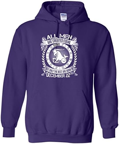 The Best Are Born In December 22nd, Birthday Gift For Men, December Hoodie (L,Purple)