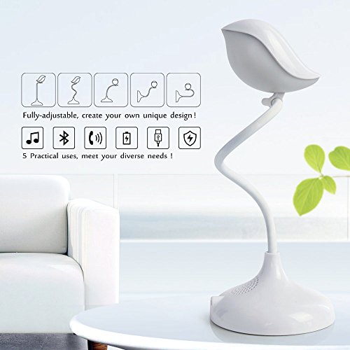mamre Songbird Reading Table Lamp with Wireless Bluetooth Speaker, Night Light for Baby (Cool White LED Light) Baby Products, Nursery, Décor, Lamps & Shades