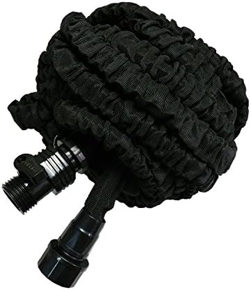 Pocket Hose Ultra 50ft Expandable Garden Hose Amber Tip Black