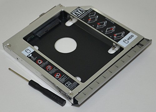 Deyoung 2nd HDD SSD Hard Drive Caddy for HP Elitebook 8460p 8460w 8470p 8470w with Faceplate / Bezel and Mounting Bracket