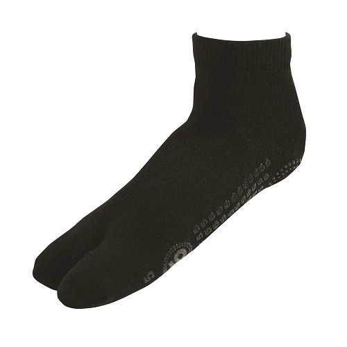 [Marugo] Unisex-Toddler/Kids Tabi Socks for Ninja Shoes Jikatabi, w.Non-slip rubber processing, Black, L(19-22cm / 13-4(US))