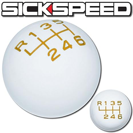 Amazon Com White Yellow Vintage Shift Knob For 6 Speed Short