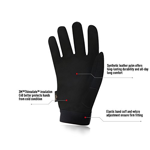 image for Vgo... Vgo 3Pairs 32℉ or Above 3M Thinsulate C40 Lined Winter Warm S