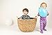 Leveret Kids Footed Cotton Pajama Striped Purple and Denim Size 12-18 Months