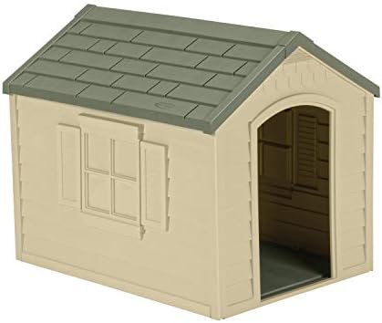 Suncast Outdoor Dog House With Door Water Resistant And Attractive For Small To Large Sized Dogs Easy To Assemble Perfect For Backyards Amazon Sg Pet Supplies