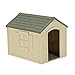 Suncast Outdoor Dog House with Door - Water Resistant and Attractive for Small to Large Sized Dogs - Easy to Assemble - Perfect for Backyards primary