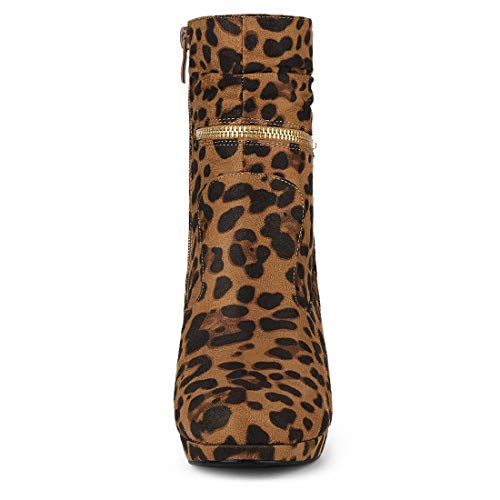 41dwQP18cjL Allegra K Botas De Tobillo con Cremallera Y Tacón Alto A Media Pierna para Mujeres Allegra K Botas De Tobillo con Cremallera Y Tacón Alto A Media Pierna para Mujeres - Imagen 8