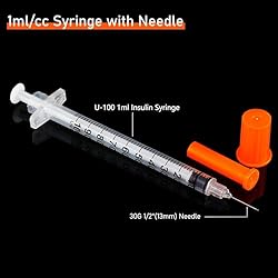 1ml Syringe with Needle, Syringes 30G 1cc 1/2