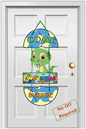 Weimaro Cartel De Bienvenida Con Diseno De Dinosaurio Para