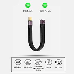 APEXSUN USB C Extension Cable(0.4Ft), Short USB-C