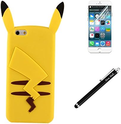 NewMall Iphone6 4.7" case,Pikachu Cute Cartoon Silicone Phone Cover Case for Iphone6 4.7"