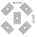 iMBAPrice Cat5e / Cat6 Keystone Wall Plate - White (1 Port - Pack of 5)