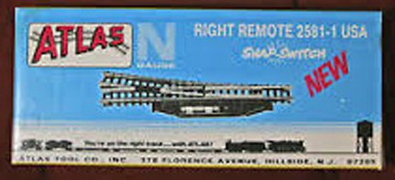 N Scale Right Remote Switch Track #2581