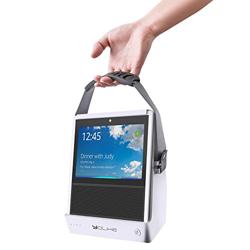 Click Here to See More Images Echo Show Battery Charger -Yolike K15 Echo Show 10400mAl Li-ion Power Bank Charger with Carring Case-White