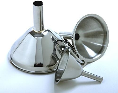 Kitchen Funnel Set of 3 Funnels 18/10 NSF Stainless Steel Small Medium Large New
