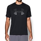 Under Armour Men's Tech Horizon Logo Tank, Black/Stealth Gray, Large