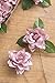 Ling's moment Flowers 25pcs Fake Gardenia Dusty Pink Rose Flowers Artificial Flowers with Stem, Fake Flower for DIY Wedding Decorations Centerpieces Bouquets Boutonnieres