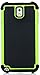 Galaxy Note 3, iSee Case (TM) Heavy Duty Dual Layer Hybrid Protective Cover Case for Samsung Galaxy Note 3 (Black on Green)