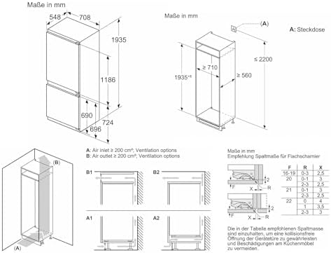 Serie 4 Smarte Einbau-Kühl-Gefrier-Kombination XL-Höhe KBN96VFE0
