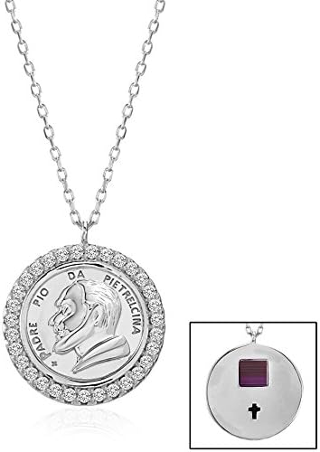 MY BIBLE Padre Pio Da Pietrelcina Cubic Zirconia Religious Medal Entire New Testament Nano Bible Necklace for Women Gift Box