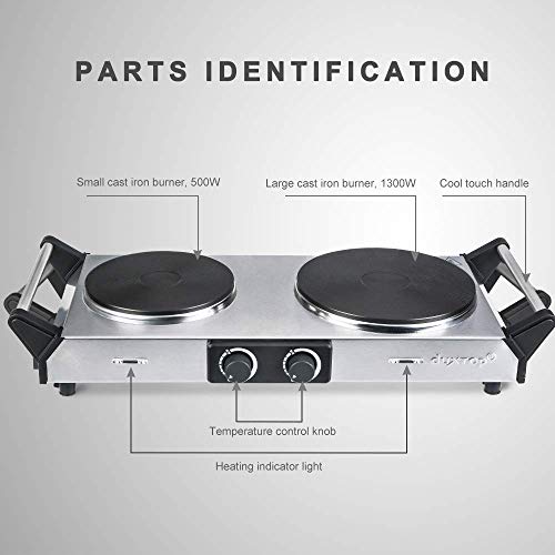 2 Portable+Electric+Cooktop+Countertop+warranty