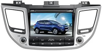8 Inch Touch Screen Car GPS Navigation for HYUNDAI TUCSON 2015-2016 2017 Stereo DVD Player Video Radio Audio Bluetooth Steering Wheel Control AUX IN+Free Rear View Camera+Free GPS Map of USA